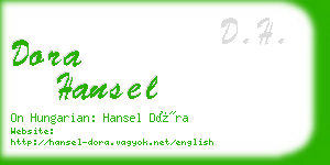 dora hansel business card